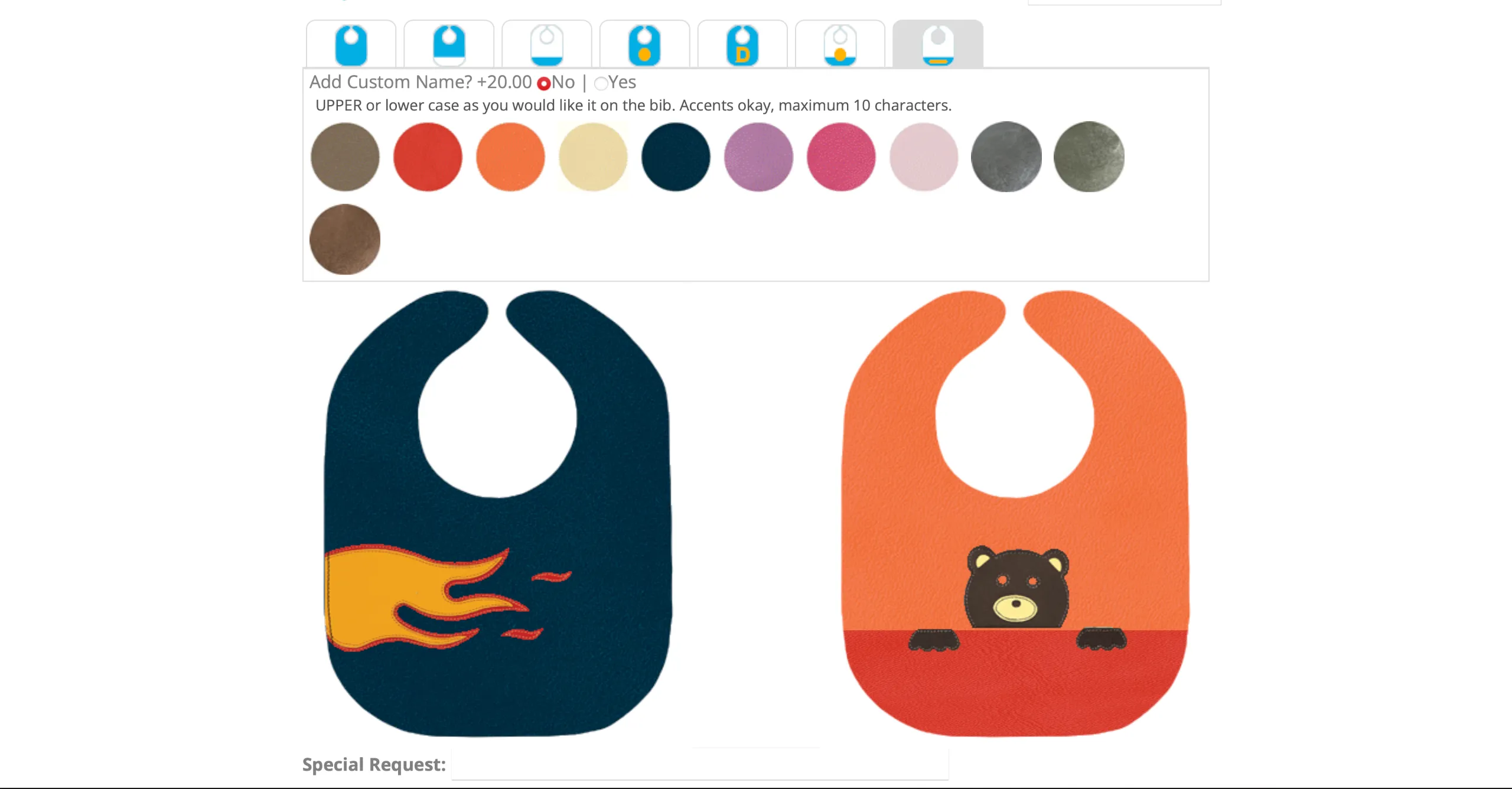 Mally Designs Custom Bib Studio